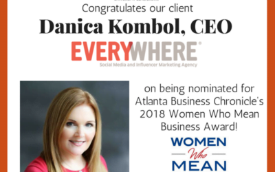 Danica Kombol – Everywhere Agency – Nominated for 2018 Women Who Mean Business Award